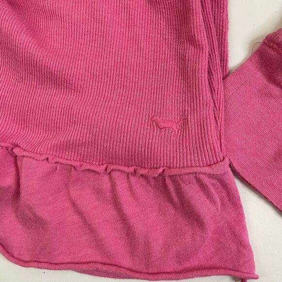 PINK| Thermal| Button up| with Ruffle| Lounge Top - Picture 6 of 12